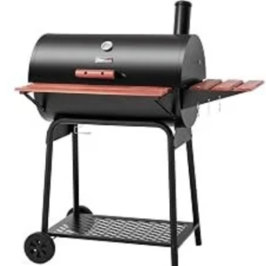 Royal Gourmet CC1830V 30 Barrel Charcoal Grill with Side Front Table