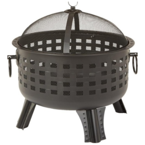 Amazon Basics 27 inch Steel Round Lattice Fire Pit, Easy to Assemble