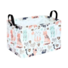 Dog Paw Prints Bones Storage Basket with Handles Collapsible Storage Bins Rectangular Toy