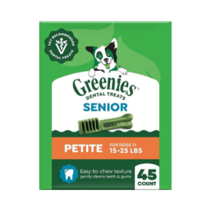 Greenies Senior Petite Size Adult Natural Dental Dog Treats, 45 Count