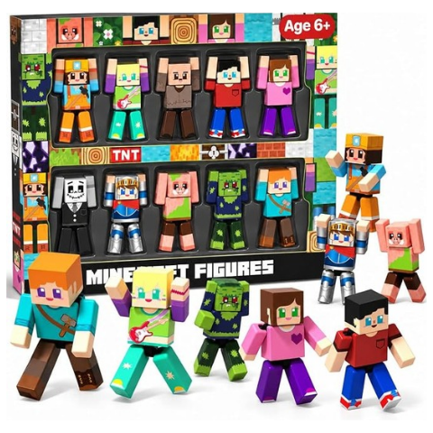 Magneverse 20Pcs Magnetic Action Figures Playset - Magnetic Building Blocks