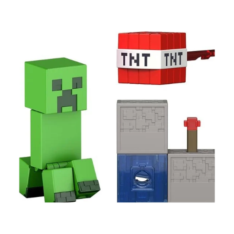 Mattel Minecraft Toys, Creeper Action Figure with Accessories